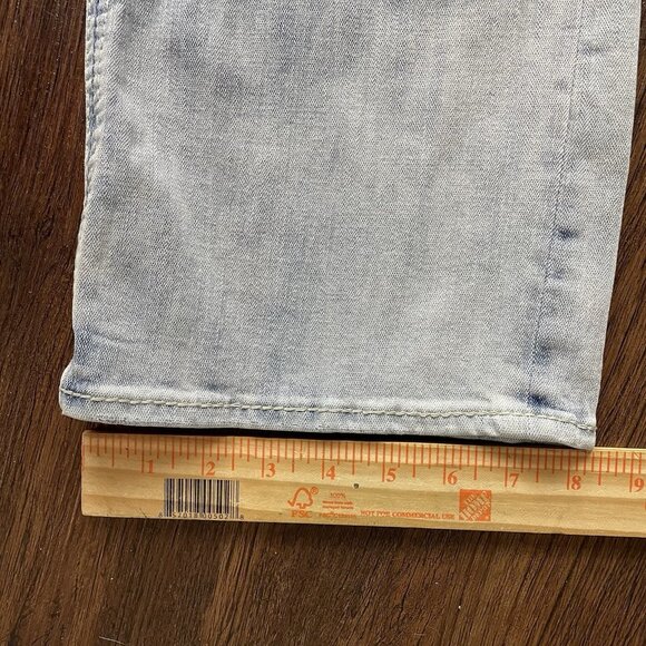 Buckle Salvage Supply Mayhem Bootcut Jeans 34x30 Light Blue Stretch Flap Pocket - Picture 10 of 11